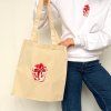 Tote bag Pomegranate heart