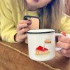 Ceramic enamel-style mug Delicious skin