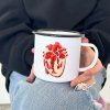 Enamel mug Pomegranate-heart large