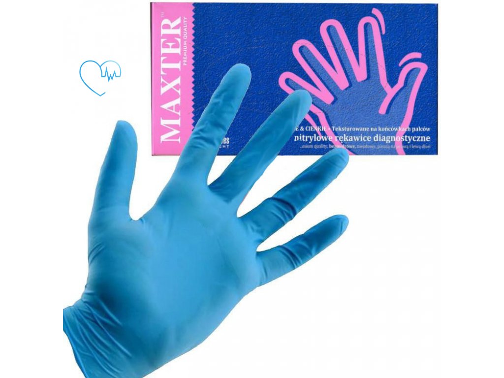 0010434 maxter pracovni jednorazove rukavice modre