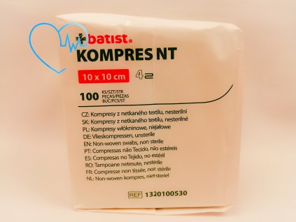 Kompresy 10 x 10 NT nesterilní 100 ks