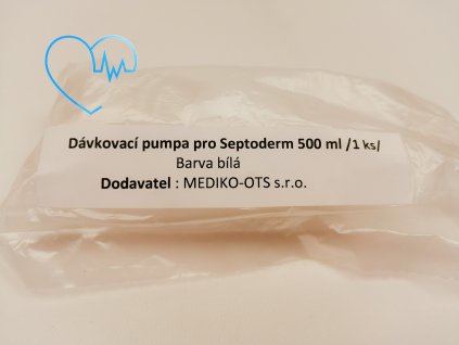 Plastový dávkovačm pro Septoderm 500 ml