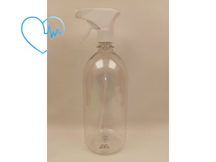 Plastová láhev s bílým rozprašovačem TERA 1000 ml