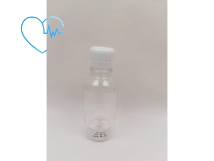 Plastová lahvička čirá s bílým víčkem 100 ml