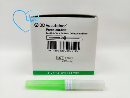 Jehla BD Vacutainer 0,8 x 38 mm 100 ks