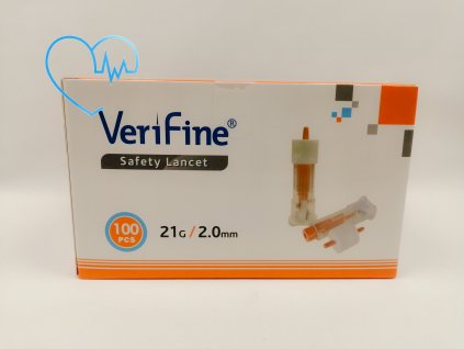 Bezpečnostní lancety sterilní Verifine 21G 2,00 mm 100 ks