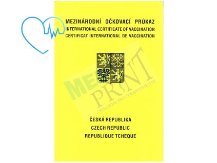 Mezinárodní očkovací průkaz žlutý 10 listů