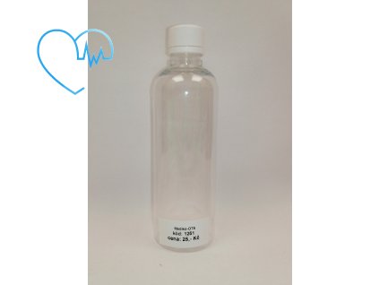 Plastová lahvička čirá s bílým víčkem Via 100 ml