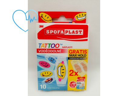 Náplast voděodolná Spofaplast Tatoo 10 ks