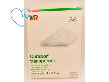 Curapor transparent 10 x 8 cm