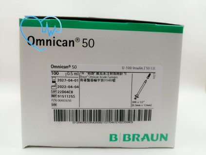 Stříkačka Omnican 50 U 100 50 I.U.