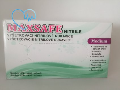 Rukavice nitrilové Max Safe mentolové vel. M 100 ks