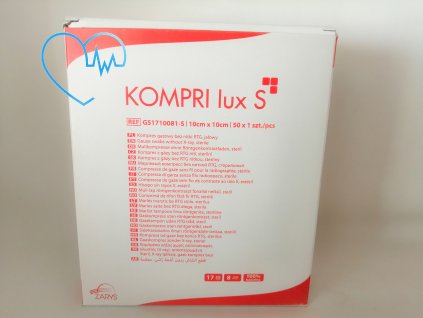 Kompresy gázové 10x10 cm sterilní Kompri lux S /50x1 ks/