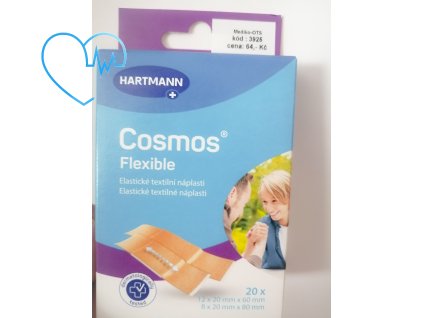 Náplast Cosmos elastická 2 vel. 20 ks