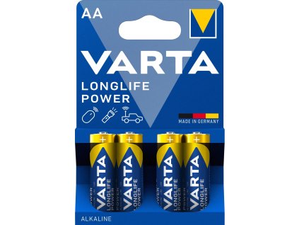 VARTA - Alkalické baterie LongLife AA R6, 4 ks