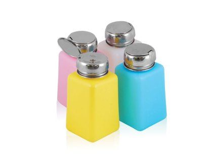 Lahvička s pumpičkou chrom 180 ml mix barev