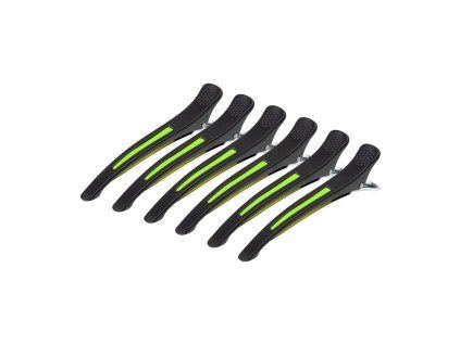 Kadeřnické sponky E-13 6 ks. 11,5 cm mix neonových