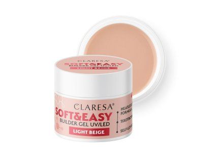 Claresa builder gel Soft&Easy gel světle béžový 12g
