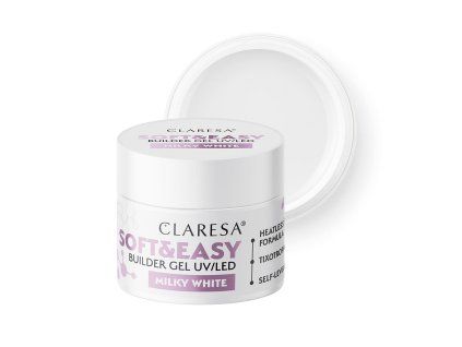 Claresa builder gel Soft&Easy gel mléčně bílý 90g