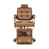 Holičské křeslo Gabbiano Boss Old Leather světle hnědé