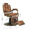 Holičské křeslo Gabbiano Boss Old Leather světle hnědé