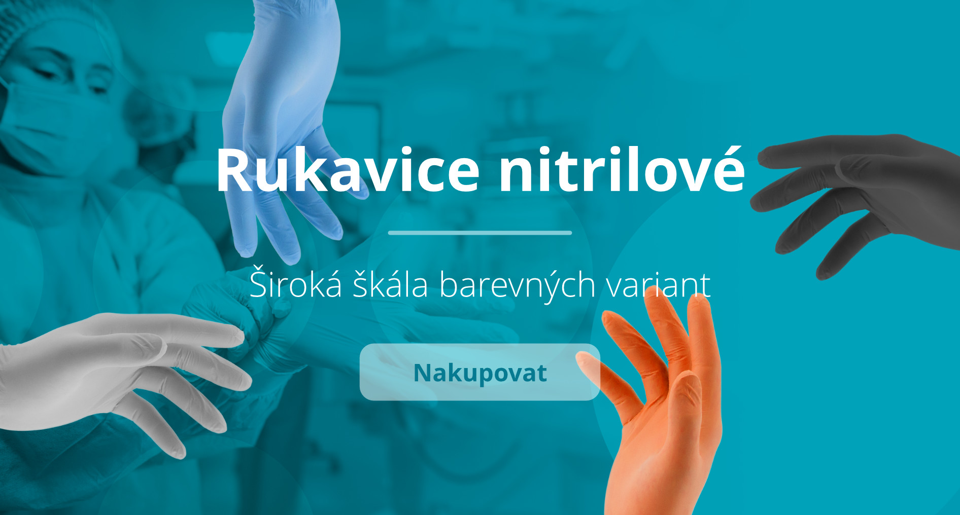 Nitrilové rukavice - barevné