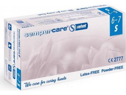 9089 sempercare velvet gloves size s violet blue powder free 200 pieces