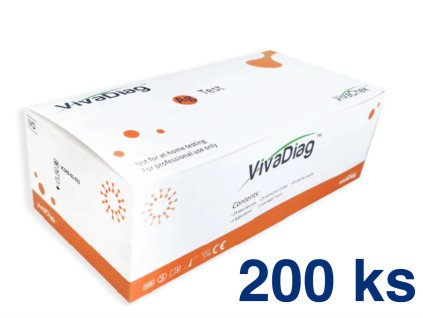 VivaDiag Sars-Co-V-2 Ag Antigenní test z nosu 200 ks (38 Kč/ks)