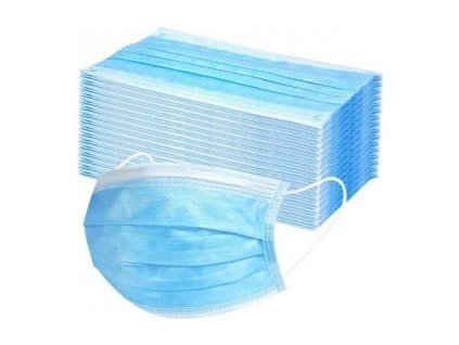 Rouška Disposable Protective Mask, 50 ks, modrá
