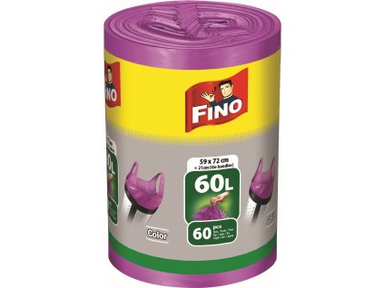 pytel na odpadky s uchy 60 l 60 ks color fino