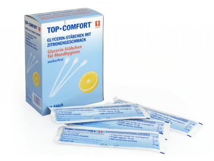 Glycerinové tyčinky Med-Comfort, 10 cm, 75 ks (Příchuť Citron)