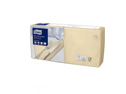 59743 477866 f tork jemny ubrousek slonova kost obed 33x33cm 3vrstvy 1 4 150ks