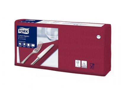 60421 477213 tork bordeaux ubrousek obed 33 x 33 cm 2 vrstvy 1 4 200 ks