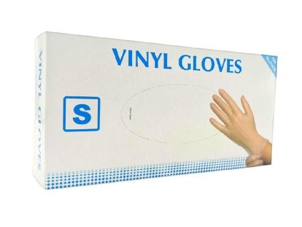 Rukavice vinylové Vinyl Gloves, 100 ks, transparentní, nepudrované