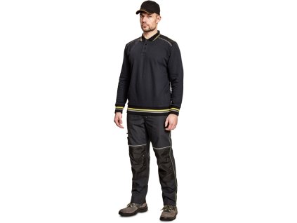 KNOXFIELD polo mikina antr/oranžová (Velikost 3XL)