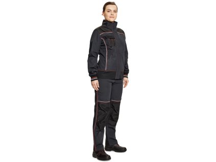 KNOXFIELD LADY bunda antracit/červená (Velikost 54)