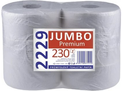 Toaletní papír JUMBO Premium 230, 2-vrstvý, celulóza, 6 rolí