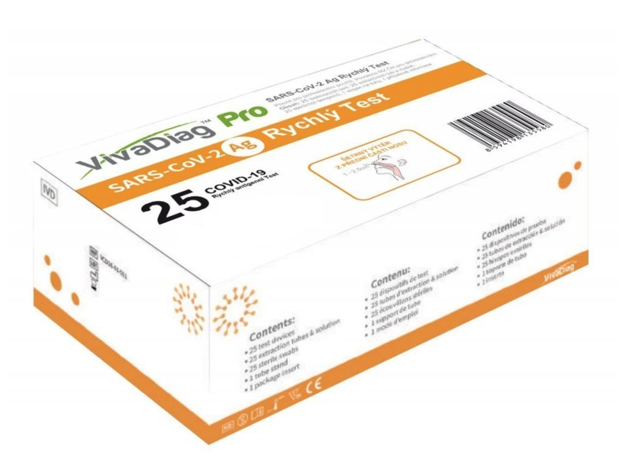 VivaChek Biotech Hangzhou ViVaDiag PRO SARS-CoV-2 Ag Rapid Test 25 ks