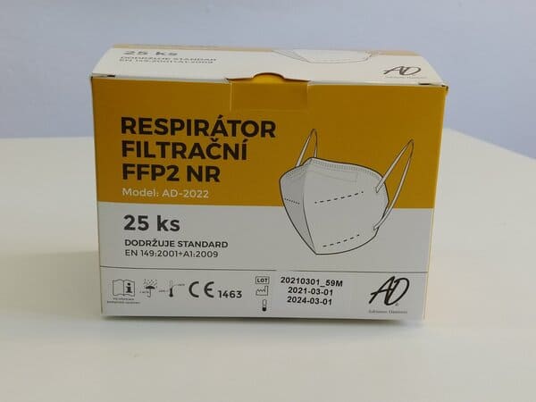 1.000 ks respirátoru FFP2 AD (2,9 Kč/ks)