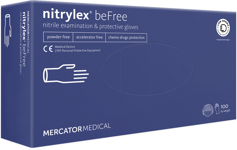 Levně Mercator Medical Nitrylex beFree 100 ks Rozměr: L