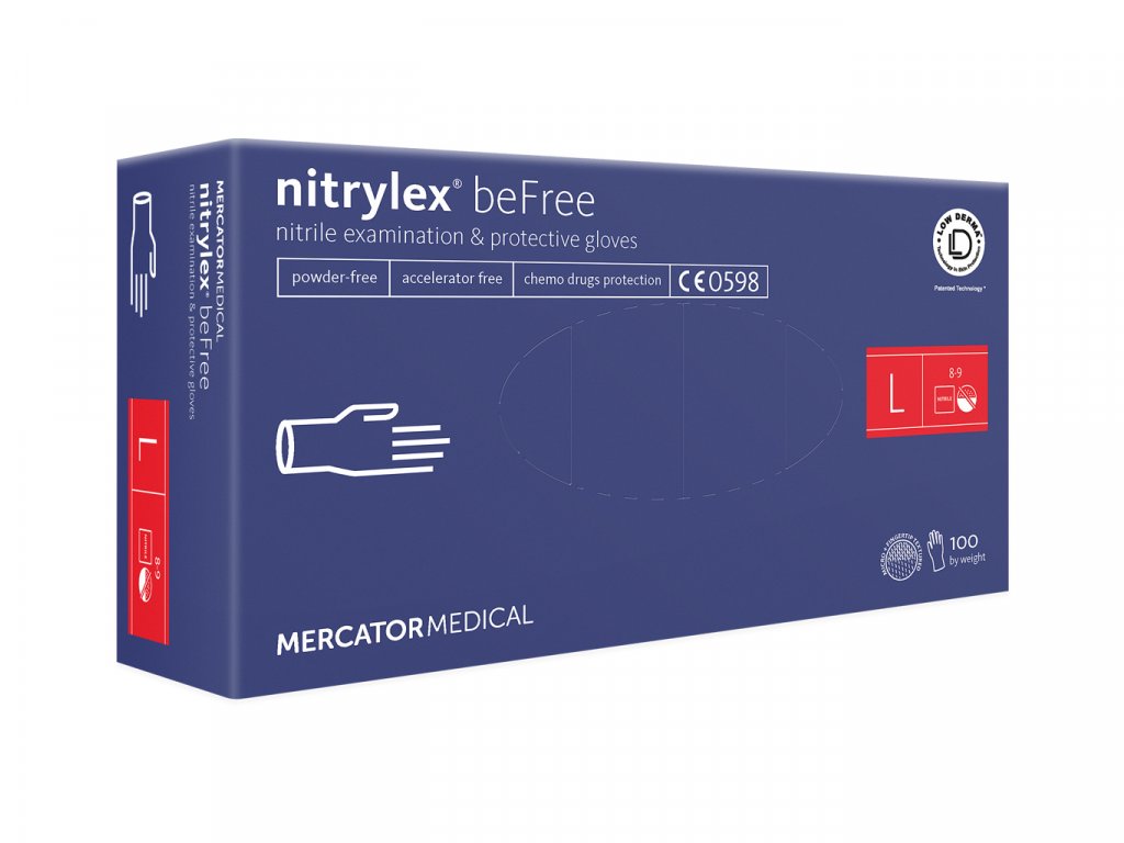 Levně Mercator Medical Nitrylex beFree 100 ks Rozměr: L