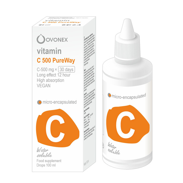 Levně Ovonex Vitamin C 500 Pure Way kapky 100 ml