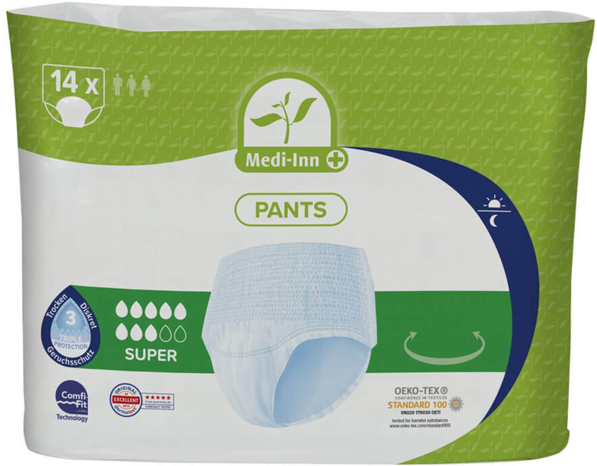 Levně Medi-Inn Inkontinenční kalhotky Super M 14 ks Rozměr: XL