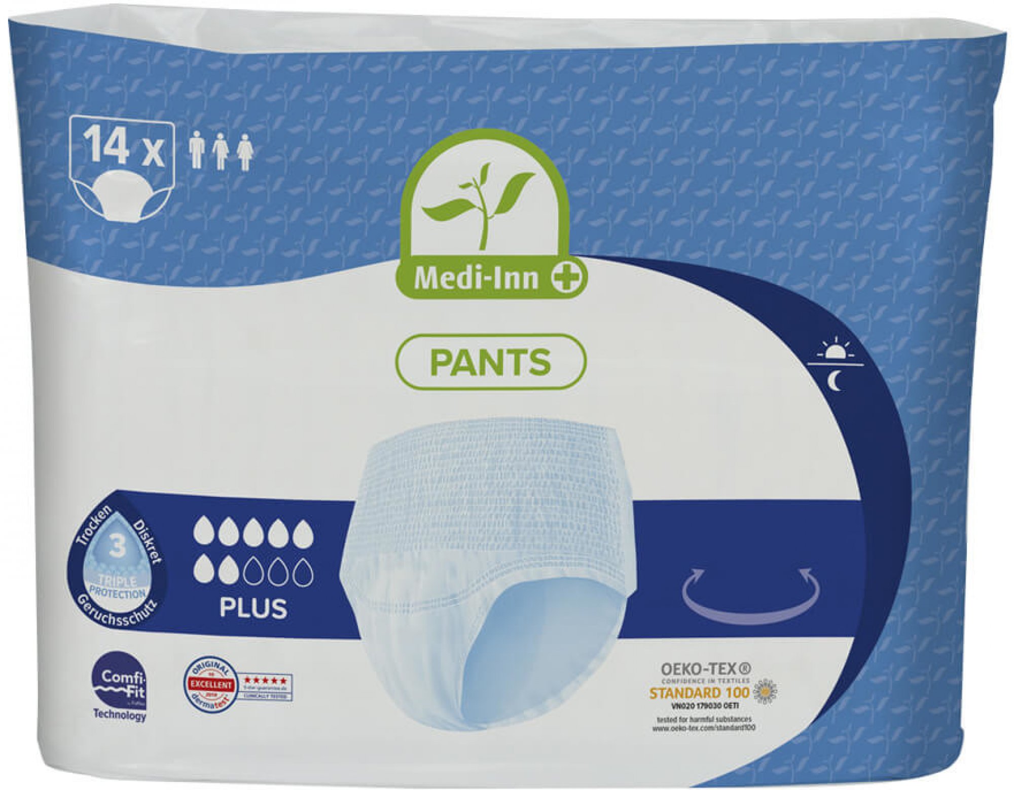 Levně Inkontinenční kalhotky Medi-Inn Pants Plus 7 kapek, 14 ks Rozměr: L