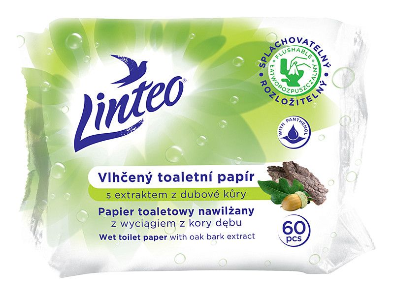 Levně Linteo Satin vlhčený s dubovou kůrou 60 ks