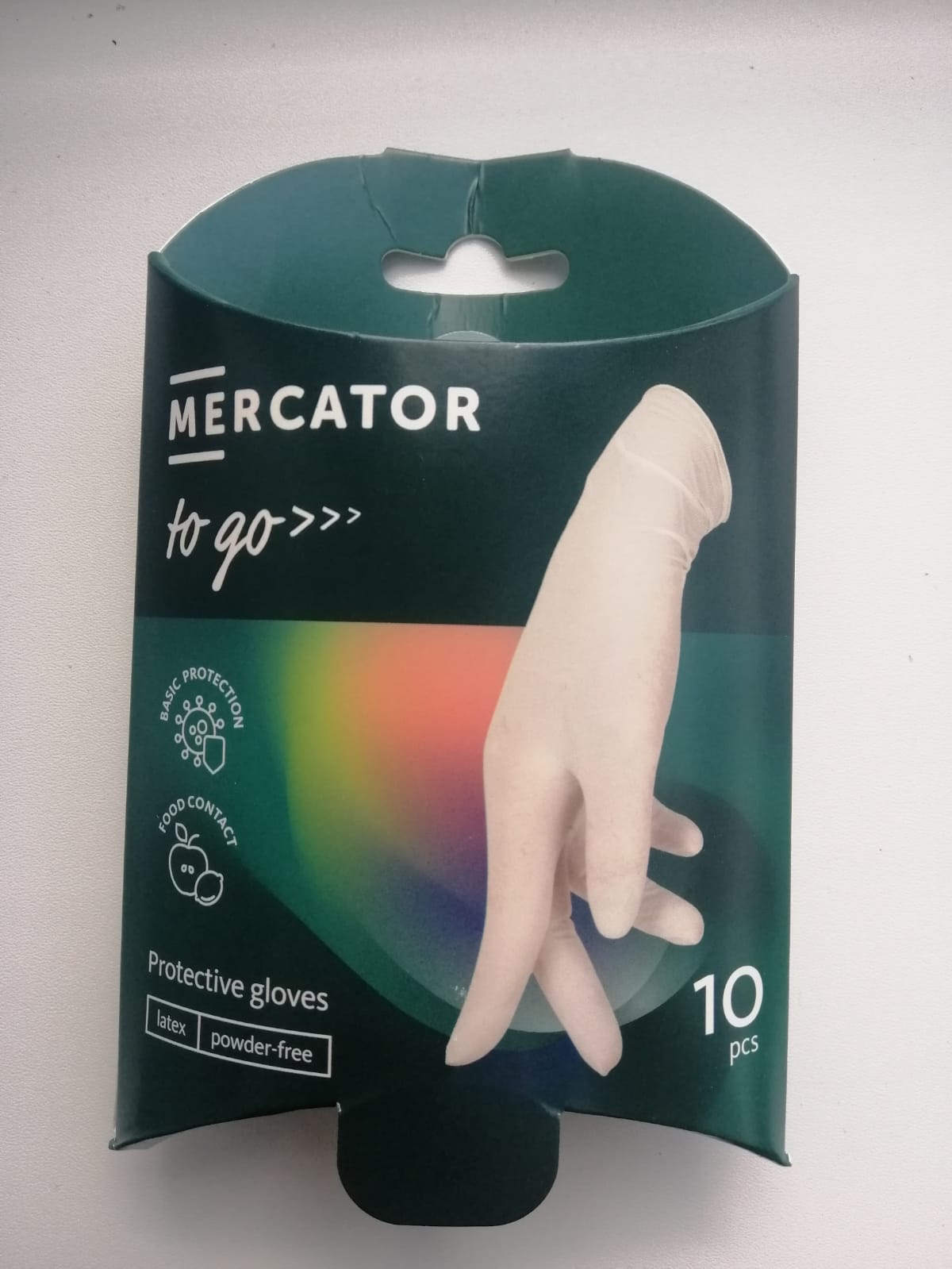 Levně Rukavice latexové Mercator Medical to go, 10 ks, bílé, nepudrované Rozměr: XL