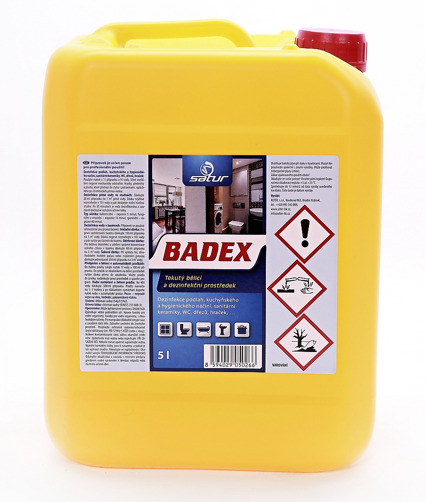 Satur Badex bělící a dezinfekční přípravek 5 l