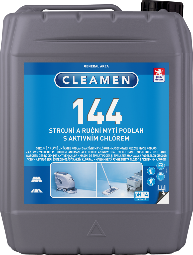 CLEAMEN 144 strojní podlahy s aktivním chlórem 5 l