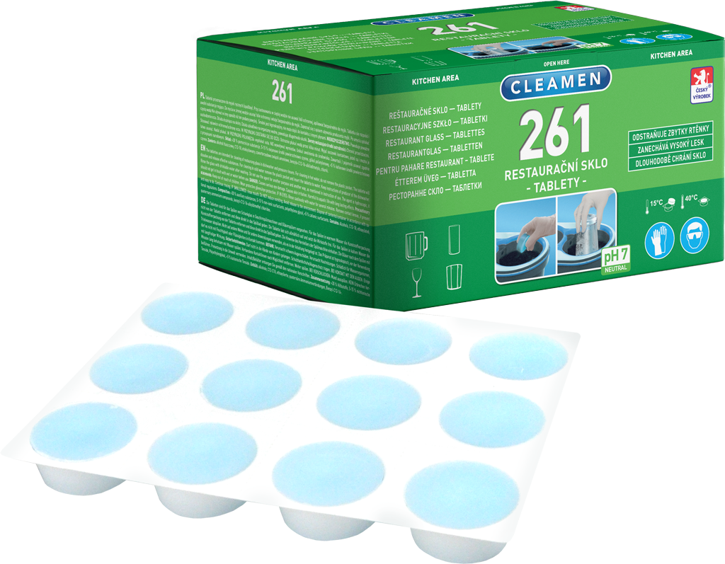 Levně Cleamen 261 na restaurační sklo tablety 720 g