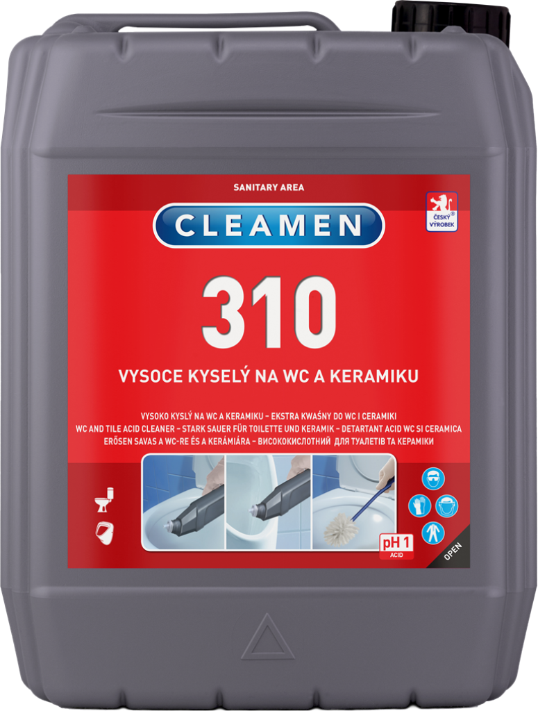 Levně Cleamen 310 gelový čistič na WC a keramiku 750 ml Varianta: CLEAMEN 310 vysoce kyselý na WC a keramiku 5 l